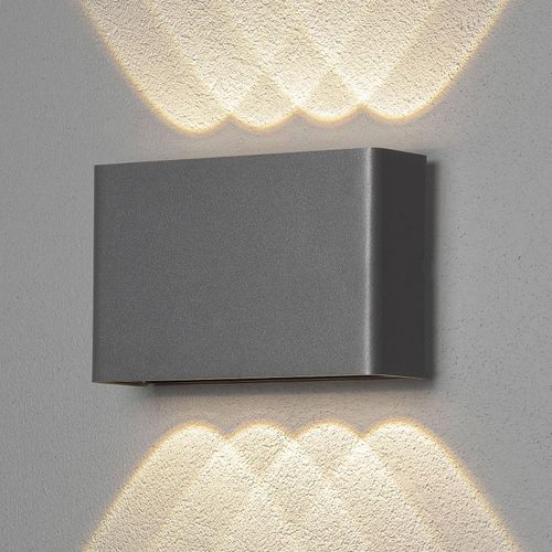 LED-Außenwandleuchte Chieri, 8-flammig, anthrazit