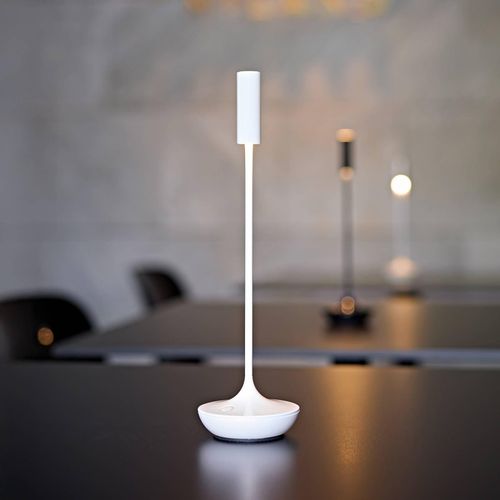 LED-Akkutischleuchte Nucandle, weiß, IP54, dimmbar