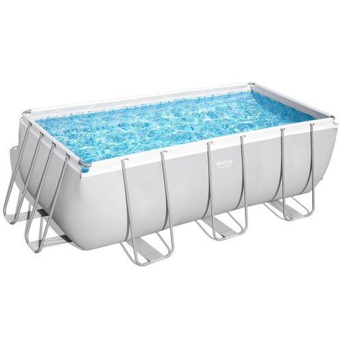 BESTWAY Power Steel Frame Pool Kartuschenfilteranlage Leiter 412x201x122cm