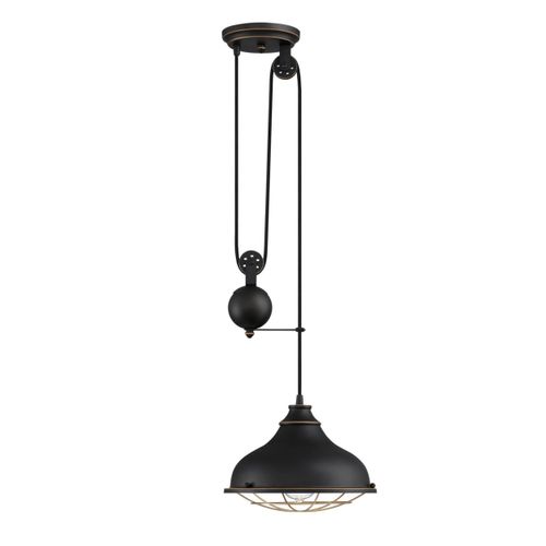 Pendelleuchte Chaves Bronze mit Seilzug