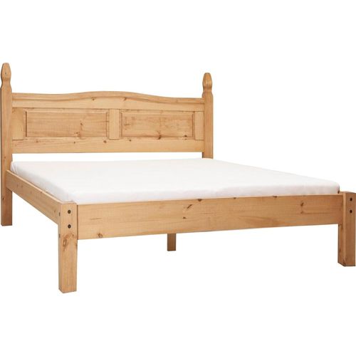 Bettgestell HOME AFFAIRE, gelb (honig, honig, honig), B:192cm H:110cm L:216cm, 100% Kiefer Massivholz, Betten, mit sichtbarer Maserung