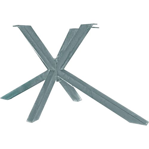 Tischbein SIT, silber (antiksilber), B:160cm H:74cm T:74cm, Tischbeine, sternförmig