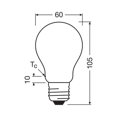 OSRAM LED-Leuchtmittel Birne E27 2,2W matt 2.700K 470lm 2er
