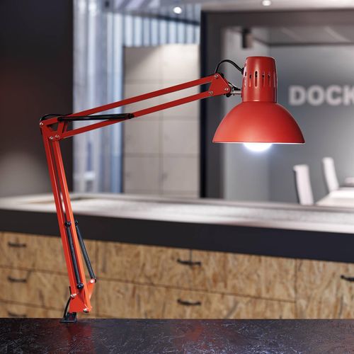 Klemmleuchte MAULstudy, rot, Höhe 44 cm, Metall