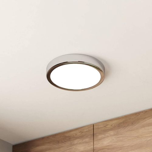 LED-Deckenlampe Fueva 5 IP44 3000K chrom Ø21cm