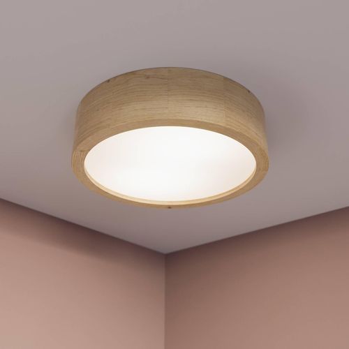Deckenleuchte Cleo, Ø 28 cm, 2-flammig, Eichenholz, E27