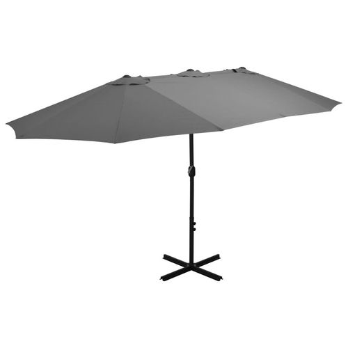 Sonnenschirm Mit Aluminium-Mast 460X270 Cm Grün | Farbe: Anthrazit