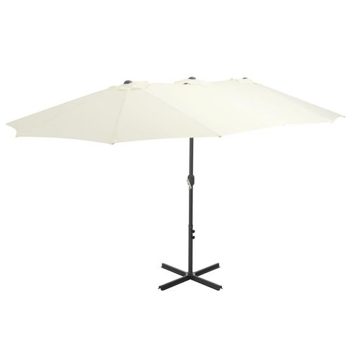 Sonnenschirm Mit Aluminium-Mast 460X270 Cm Grün | Farbe: Sandfarbe