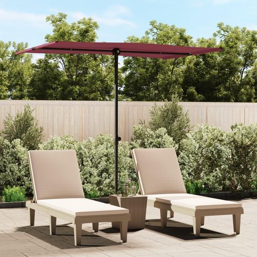 Sonnenschirm Mit Aluminium-Mast | Farbe: Bordeauxrot | Größe: 200 x 150 cm