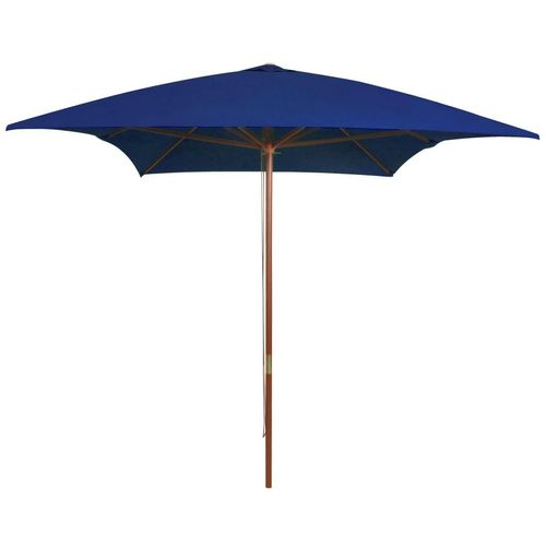 Sonnenschirm Mit Holz-Mast 200X300 Cm | Farbe: Blau