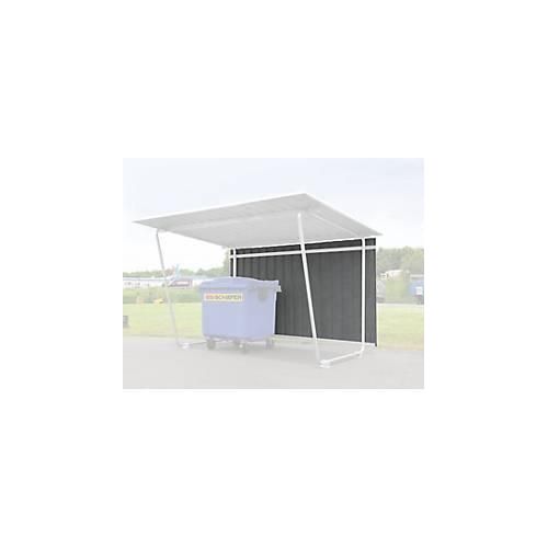 Trapezblech-Rückwand, 4300 mm breit, Anbaueinheit