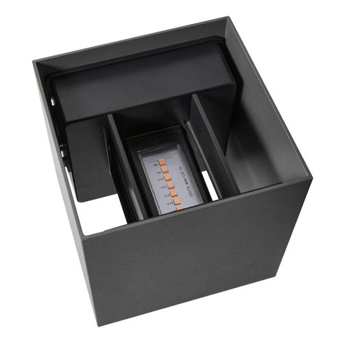 LED-Außenwandlampe Milda kubi, anthrazit, up/down, Aluminium Image