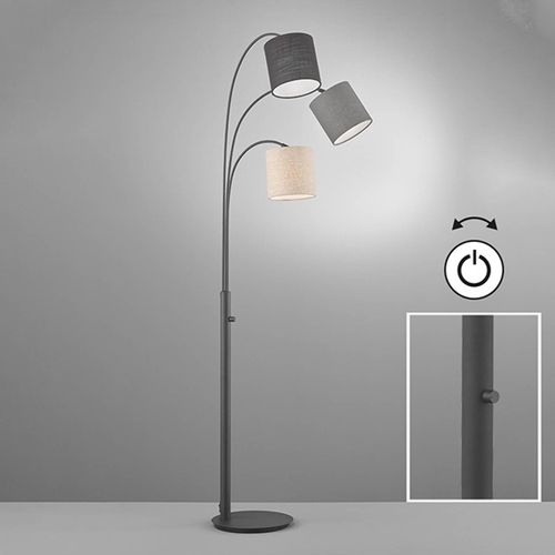 Stehleuchte Shade, sand/grau/schwarz, dreiflammig