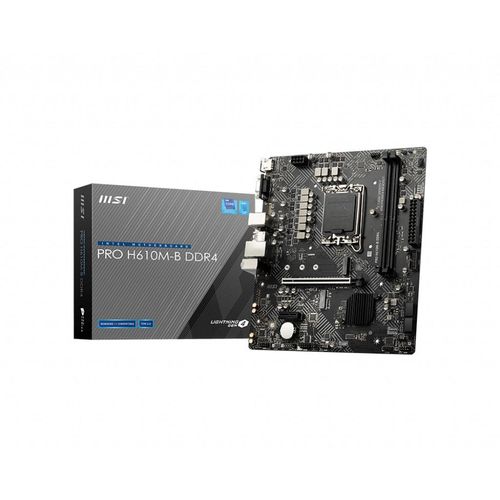 MSI PRO H610M-B DDR4 - Motherboard - micro ATX - LGA1700-Sockel - H610 Chipsatz - USB 3.2 Gen 1 - Gigabit LAN - Onboard-Grafik (CPU erforderlich)