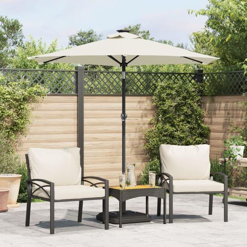 Sonnenschirm Mit Led Und Stahlmast 225X225X212 Cm | Farbe: Weiß