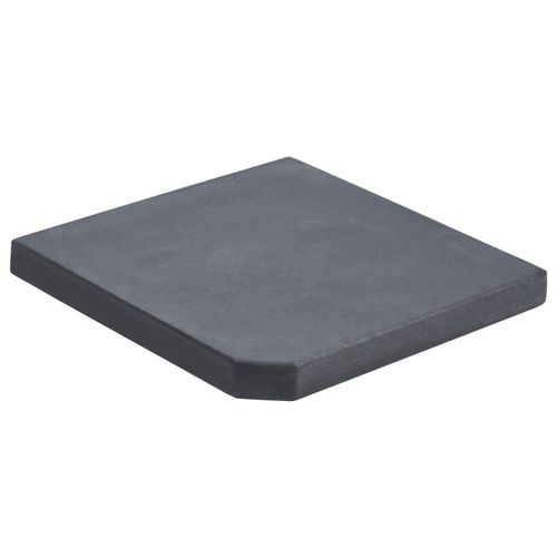 Sonnenschirm-Gewichtsplatte Granit Quadratisch 25 Kg | Farbe: Schwarz