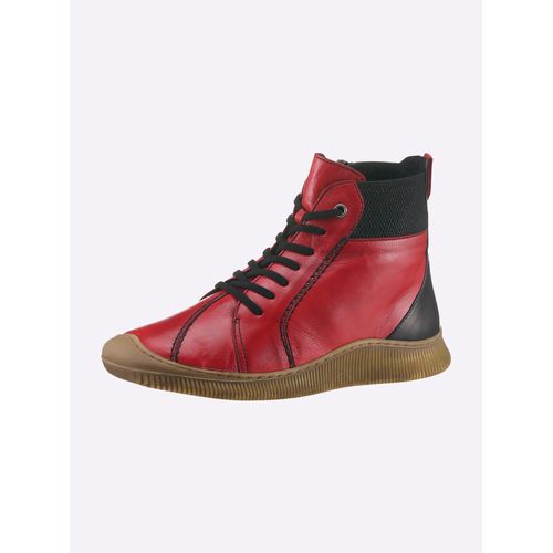 Stiefelette GEMINI, Damen, Gr. 40, rot, Glattleder, modisch, Schuhe
