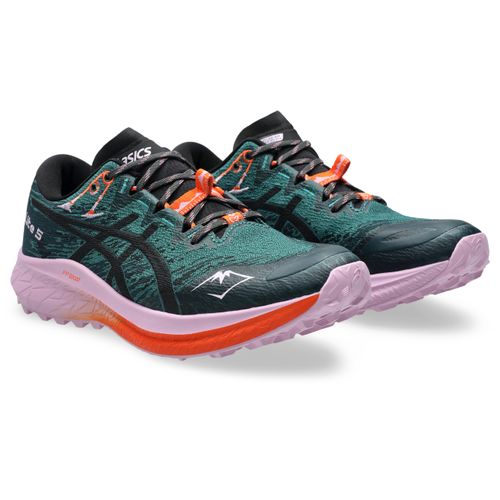 Trailrunningschuh ASICS "Fuji Lite 5", Gr. 40,5, rainy lake, schwarz, Textil, Synthetik, sportlich, Schuhe, Trailrunningschuh