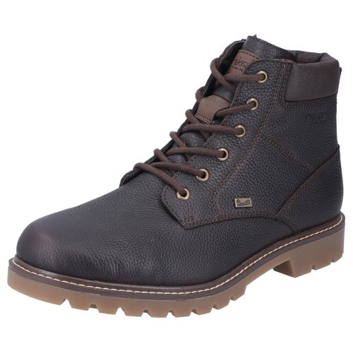 Winterstiefelette RIEKER, Herren, Gr. 40, braun (dunkelbraun), Leder, Lederimitat, klassisch, Schuhe, mit TEX-Membran