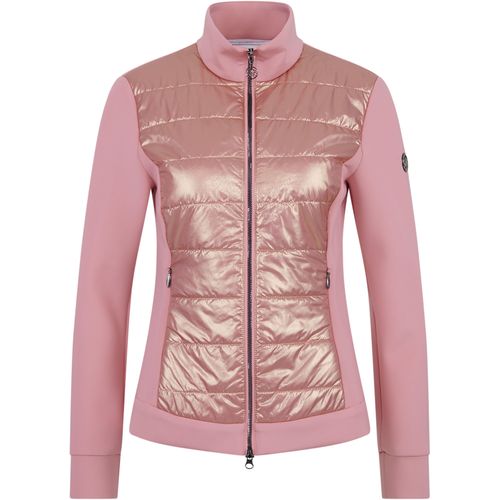 Kurzjacke SPORTALM KITZBÜHEL, Damen, Gr. 42, pink dawn, Web, Obermaterial: 85% Polyester, 15% Elasthan, unifarben, glänzend, modisch, figurumspielend, Langarm Bündchen, Jacken, mit Glanzsteppung
