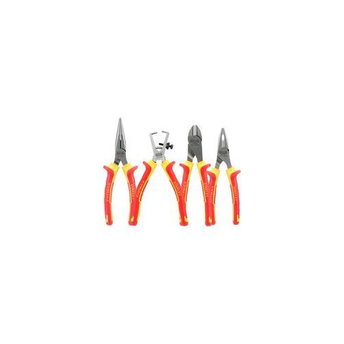 Zangen-Set VDE FATMAX, 4-teilig gelb/schwarz, Kombizange, Seitenschneider, Abisolierzange, Spitzzange