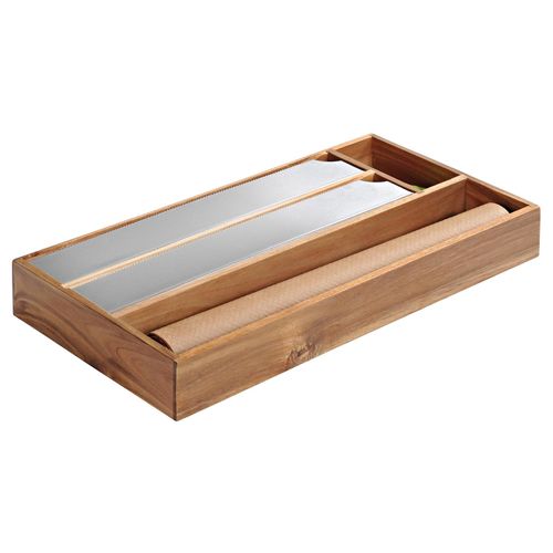 Folienspender, 4 Fächer, Akazie, FSC