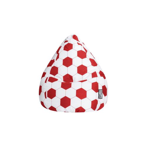 BeanBag FANKURVE XL rot-weiß