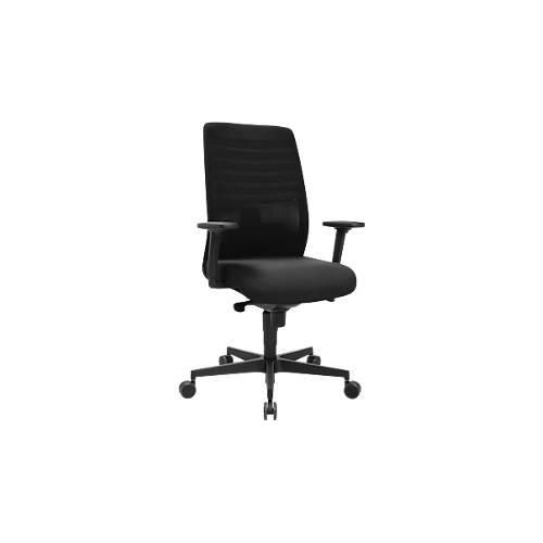 Schäfer Shop Genius Bürostuhl SSI Lady Proline, mit Armlehnen, 3D-Punktsynchronmechanik, Wellnesssitz, 3D-Netz-Rückenlehne, schwarz