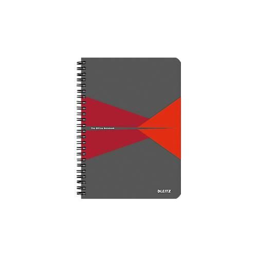 LEITZ® Office Collegeblock 449800 DIN A5, PP, kariert, rot