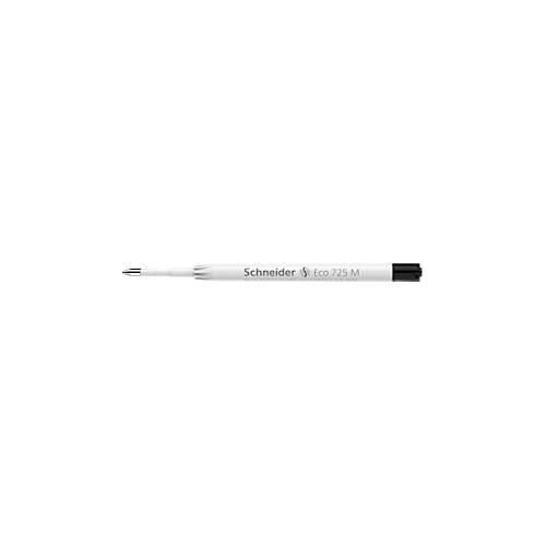 Kugelschreibermine Schneider ECO 725, Strichbreite M, Gehäuse 95 % recycelter Kunststoff, schwarz, 10 Stück