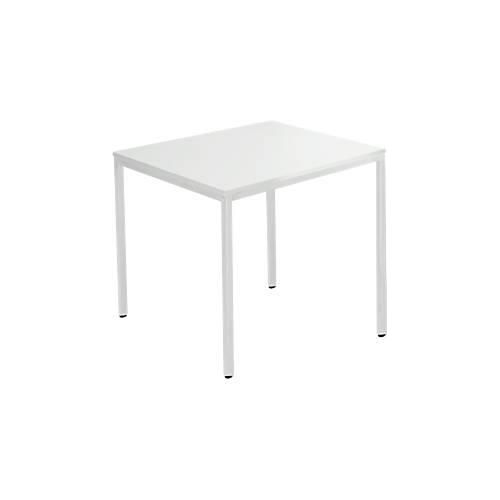 Schäfer Shop Pure Stahlrohrtisch, Rechteck, Quadratrohrfuß, B 1200 x T 700 x H 720 mm, lichtgrau/lichtgrau