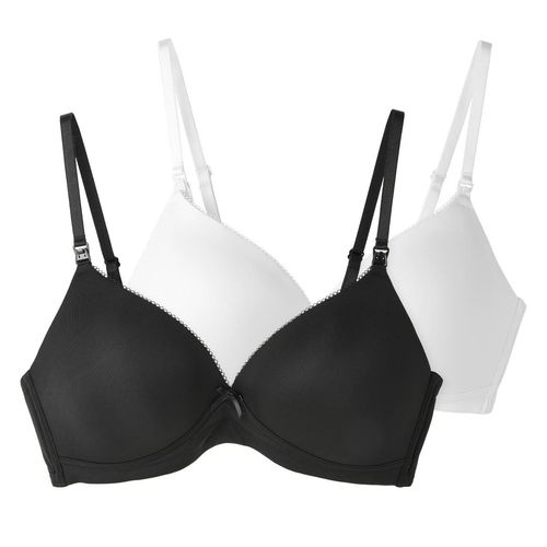 2 Damen Still-BHs unifarben