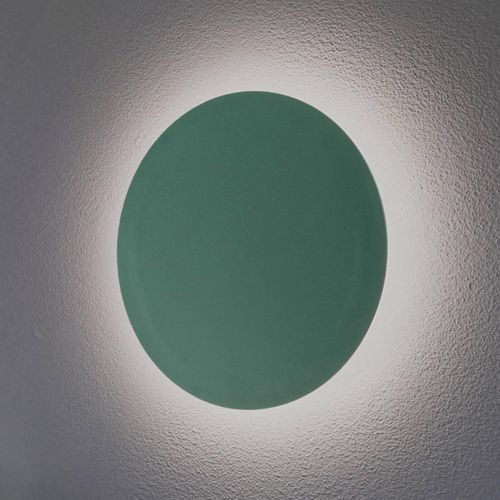 LED-Wandleuchte Orios Plus, grün, Ø 30 cm, Stahl