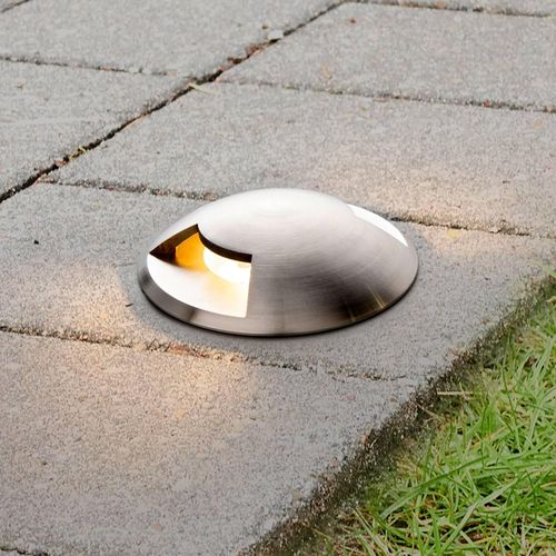 Lucande Bodeneinbaustrahler Helene, Ø 9 cm, Aluminium, IP67