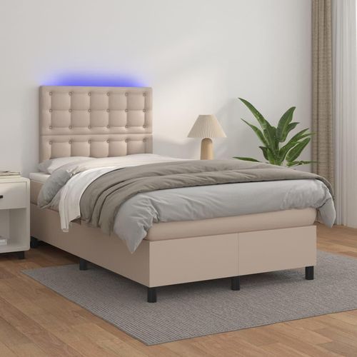 Boxspringbett Mit Matratze & Led -Braun 160X200Cm Cappuccino | Größe: 120 x 200 cm | Modell: Knöpfe