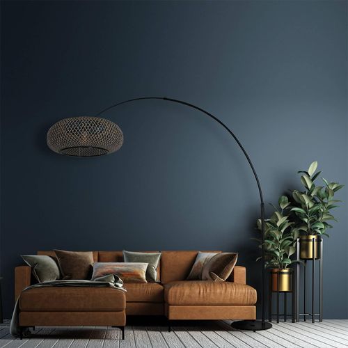 Bogen-Stehlampe Sparkled Light schwarz