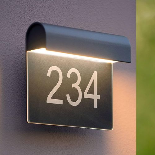 LED-Hausnummernleuchte Thesi, schwarz