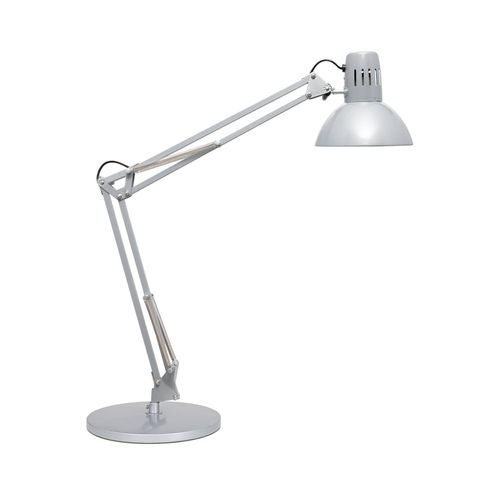 Schreibtischleuchte MAULstudy, silberfarben, 49 cm, Standfuß