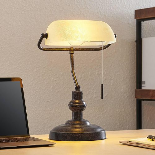 Lindby Schreibtischleuchte Profina, rostbraun, 39 cm, E27
