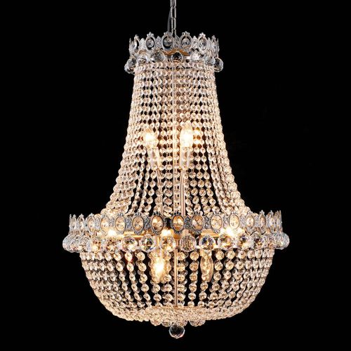 Kronleuchter CR55, zwölfflammig, mit Glasbehang