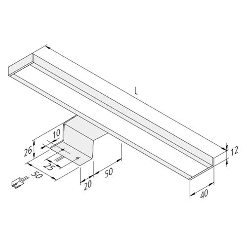 LED-Schrankaufbauleuchte Lugano 4.000K, 90 cm