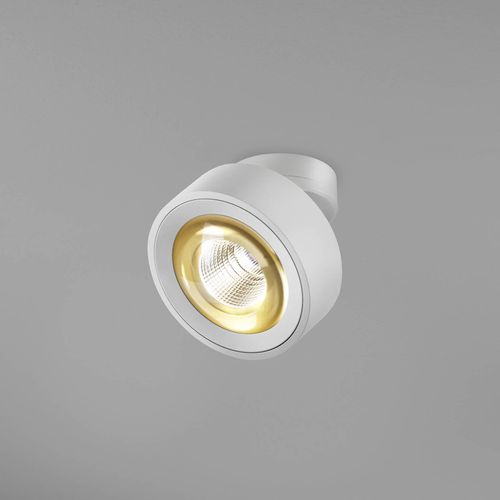 Egger DLS LED-Spot Clippo Optic, weiß/gold, Ø 12 cm, DTW