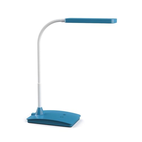 LED-Schreibtischleuchte MAULpearly, blau, 38 cm, dim, CCT