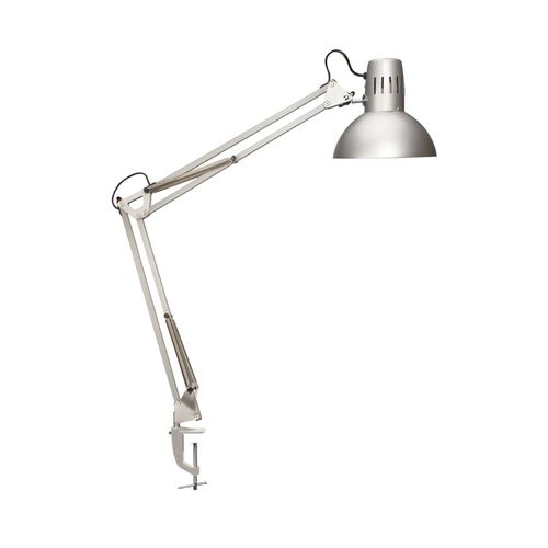 Klemmleuchte MAULstudy, silberfarben, Höhe 44 cm, Metall