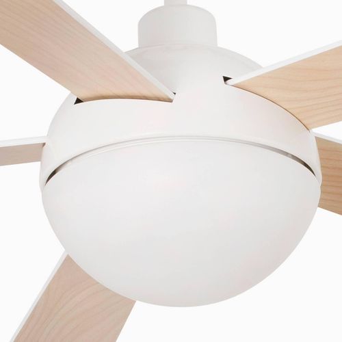 Deckenventilator Izaro mit LED-Leuchte, weiß/ahorn