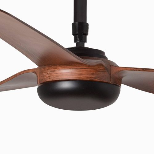 Deckenventilator Punt M, DC, schwarz/Holz dunkel