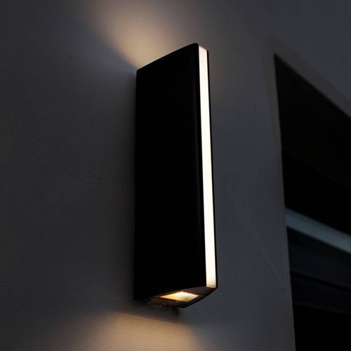 LED-Außenwandleuchte Leo, Up-/Downlight, schwarz