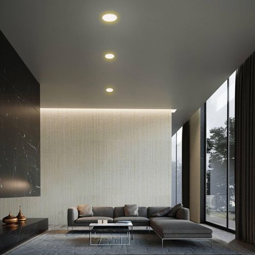LED-Einbaustrahler Plat, weiß, Ø 10 cm, 3.000K