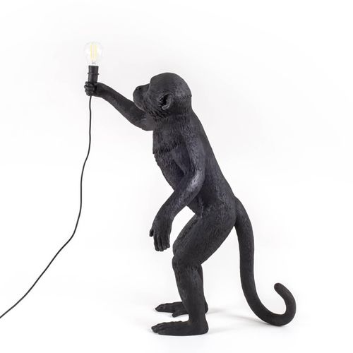 SELETTI Monkey Lamp LED-Dekolampe stehend schwarz