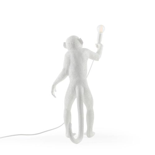 SELETTI Monkey Lamp LED-Dekolampe, weiß, stehend